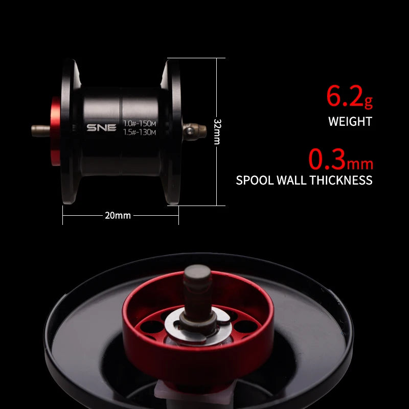 PURELURE ZANA Baitcasting Reel – 139g Aluminum Alloy Frame, 5.8g Spool, 7.6 Gear Ratio, 4KG Drag for Freshwater & Saltwater Fishing