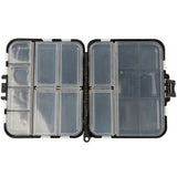 Portable 2-Layer Plastic Fishing Tackle Box – 12-Compartment Bait and Hook Storage Case