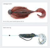 MEREKING Flapper Grub Fishing Lure – 77mm, 6g Soft Silicone Artificial Bait