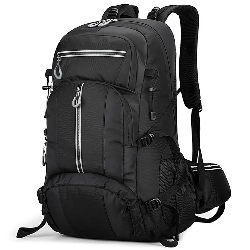 50L Nylon Backpack Camping Bag Outdoor Sport Hiking Trekking Climbing Travel Shoulder Reflective Shoes Luggage Outdoor Men Bag