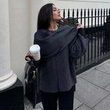 MUJER Women's Plush Padded Winter Coat – Asymmetric Scarf Parka