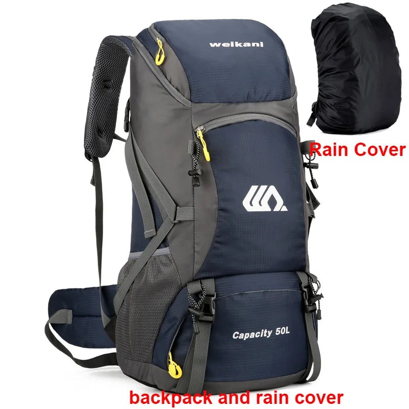 50L Travel Backpack – Waterproof Hiking Rucksack for Men, Large Camping, Climbing & Mountaineering Bag for Outdoor Sports & Travel