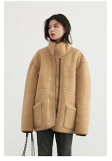 CHIC VEN Women’s Reversible Suede Winter Jacket – Warm Motorcycle Coat