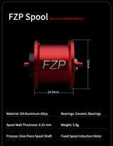 PURELURE ZANA Baitcasting Reel – 139g Aluminum Alloy Frame, 5.8g Spool, 7.6 Gear Ratio, 4KG Drag for Freshwater & Saltwater Fishing