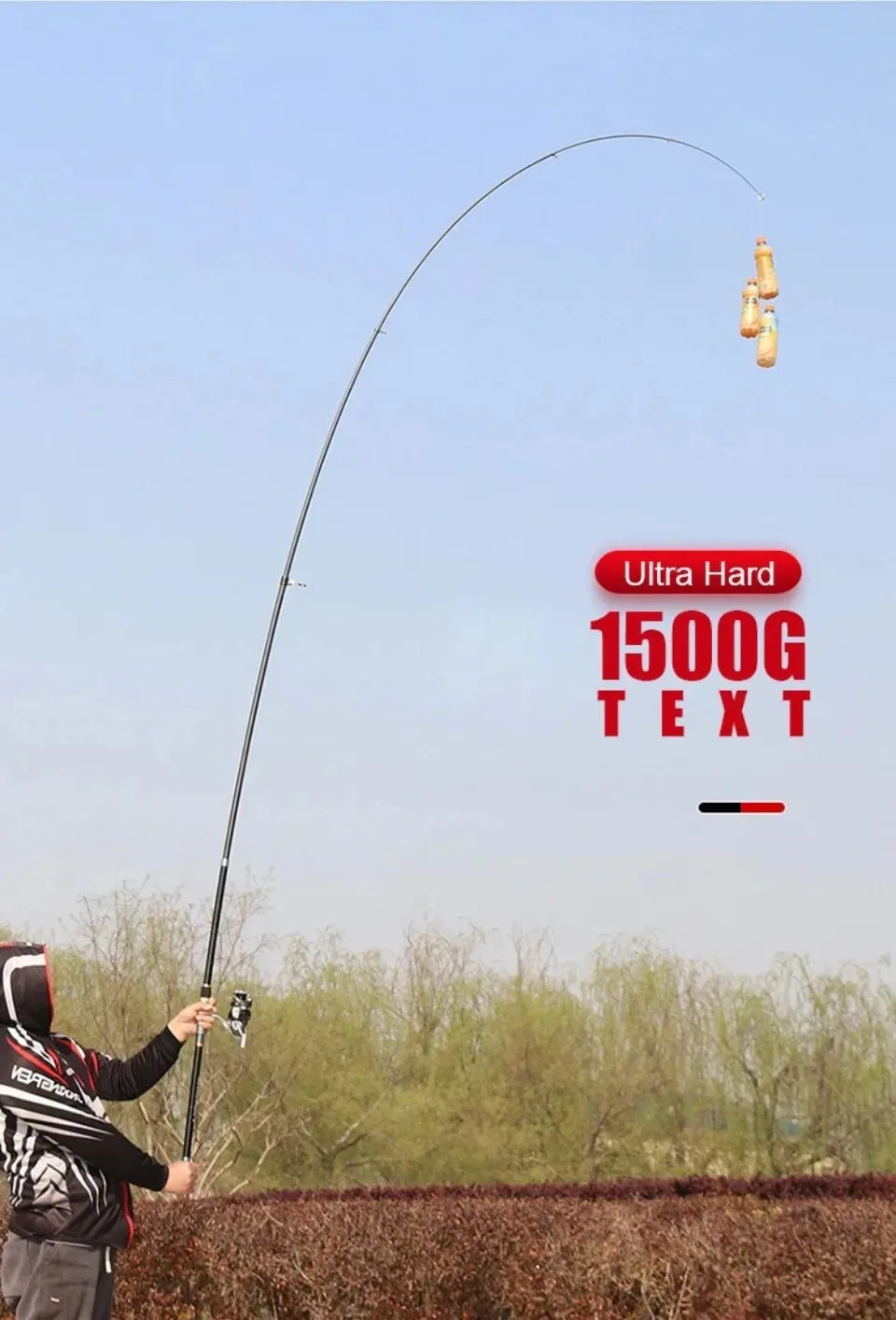 Telescopic Fishing Rod – 3.9m/4.2m/5.0m Carbon Surfcasting Rod, Travel Spinning & Baitcasting Rod with 20–250g Power Casting