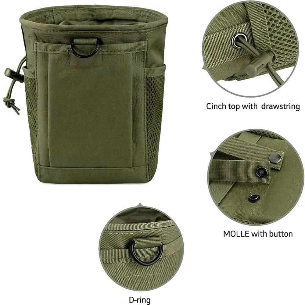 MOLLE Dump Pouch – Adjustable Hunting Ammo & Magazine Recovery Bag