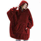 Women’s Winter Fleece Hoodie – Thick Warm Long Pullover with Pockets