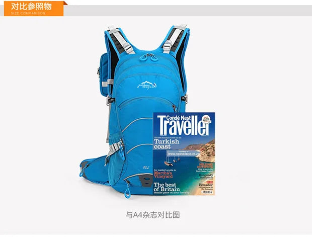 Mountaineering backpack 20 liters men's and women's outdoor sports bag waterproof camping hiking rain