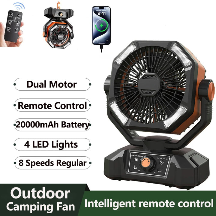 20000mAh Portable Camping Fan