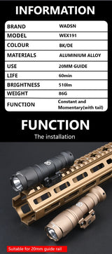WADSN Surefir M300A Mini Tactical Flashlight