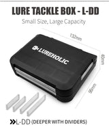 LUREHOLIC Fishing Tackle Box – Waterproof Organizer for Lures, Hooks, Jig Heads, Swivels, Snaps & Fishing Accessories Storage
