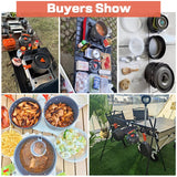 Camping Cookware Set – Non-Stick Pots, Teapot & Tableware for 2-3 People