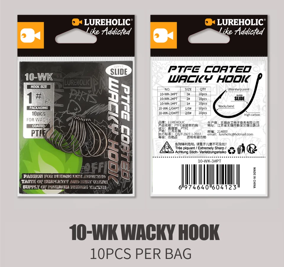 LUREHOLIC PTFE Super Slide Wacky Hook