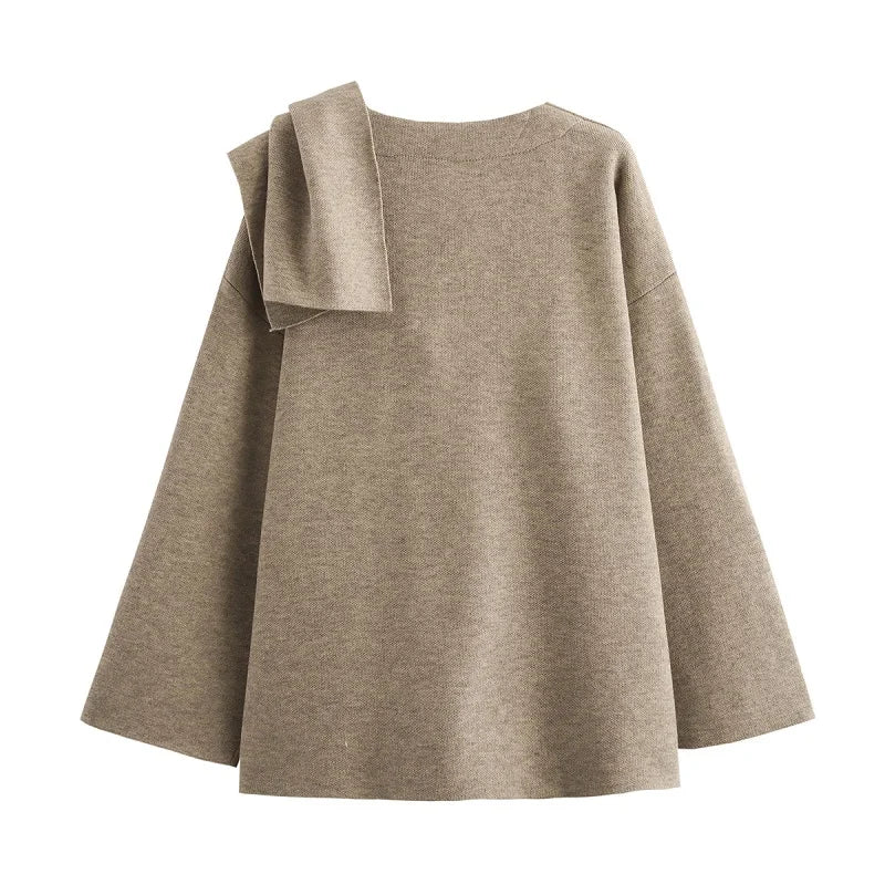 MUJER Women's Plush Padded Winter Coat – Asymmetric Scarf Parka