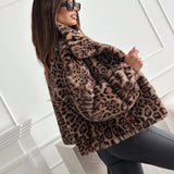 Leopard Print Women's Cardigan Jacket – Cozy, Stylish Fall Outerwear
