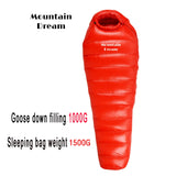 Winter Goose Down Mummy Sleeping Bag – Adult 3-Season Warmth