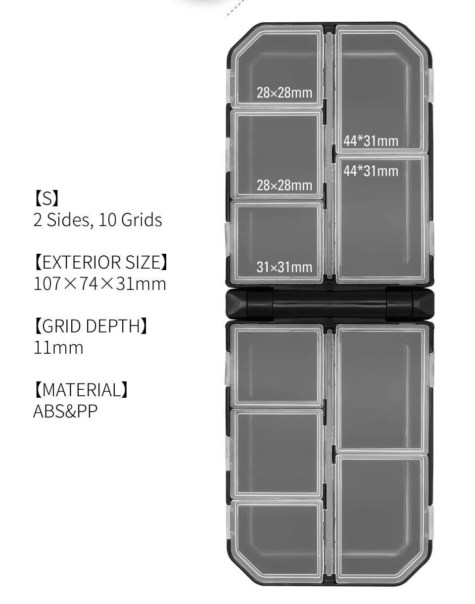 LUREHOLIC Fishing Tackle Box – Waterproof Organizer for Lures, Hooks, Jig Heads, Swivels, Snaps & Fishing Accessories Storage