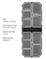 LUREHOLIC Fishing Tackle Box – Waterproof Organizer for Lures, Hooks, Jig Heads, Swivels, Snaps & Fishing Accessories Storage