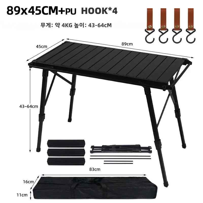 MOUNTAINHIKER Folding Camping IGT Table – Lightweight Wood Outdoor BBQ & Picnic Table