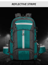 50L Nylon Backpack Camping Bag Outdoor Sport Hiking Trekking Climbing Travel Shoulder Reflective Shoes Luggage Outdoor Men Bag