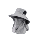 Unisex Summer Wide Brim Waterproof and Quick-drying Panama Caps Outdoor Visor Bucket Hats Mesh Breathable Sun Hat with Neck Flap