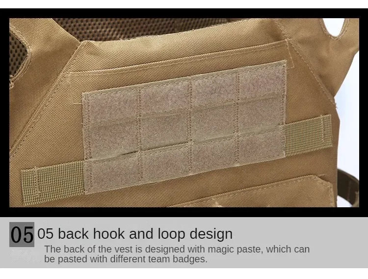 Nylon Tactical Vest – Body Armor Plate Carrier with MOLLE System for Airsoft