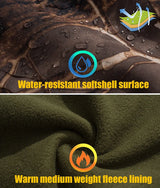 Men’s Camouflage Soft Shell Tactical Jacket – Waterproof Fleece Hunting Coat