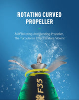 Kingdom GoldPop 35mm 5.4g Topwater Whopper Popper Fishing Lure Pike Fishing Floating Wobbler Artificial Hard Bait with Propeller