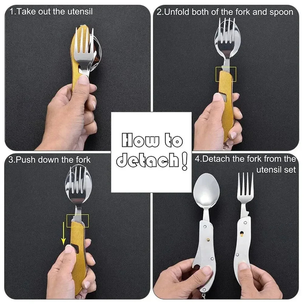 Foldable Camping Utensil Set