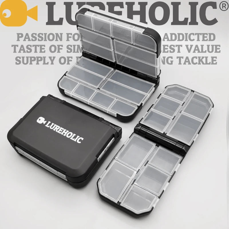 LUREHOLIC Fishing Tackle Box – Waterproof Organizer for Lures, Hooks, Jig Heads, Swivels, Snaps & Fishing Accessories Storage