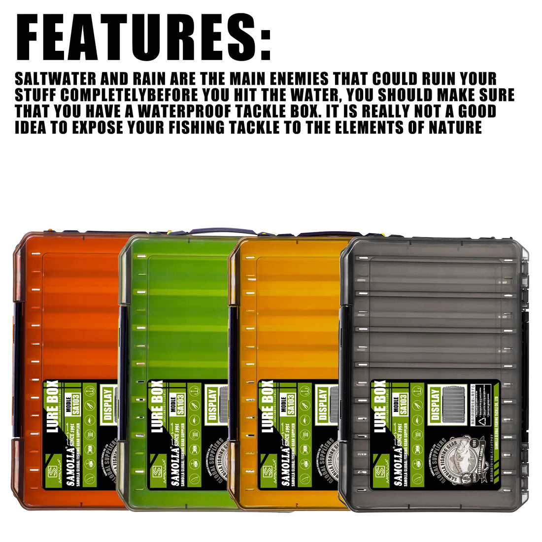 Double Sided Lure Baits Box Fishing Large Compartments