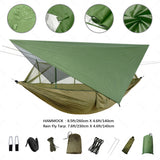 Portable Camping Hammock with Mosquito Net & Rain Shelter