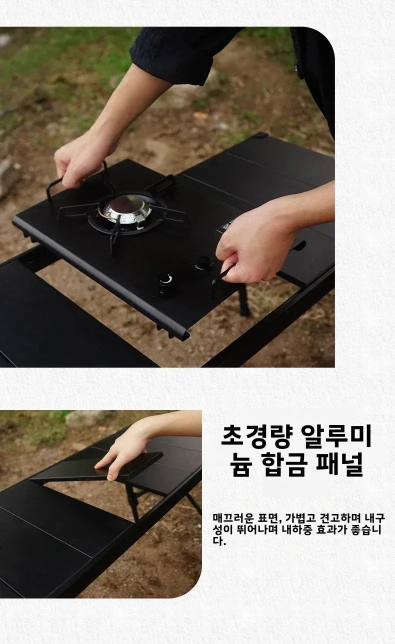 MOUNTAINHIKER Folding Camping IGT Table – Lightweight Wood Outdoor BBQ & Picnic Table