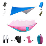 Portable Camping Hammock with Mosquito Net & Rain Shelter