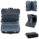 Portable 2-Layer Plastic Fishing Tackle Box – 12-Compartment Bait and Hook Storage Case