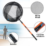 MBLN Ultralight Carbon Fiber Telescopic Fishing Landing Net – 325cm with Alloy Net Head