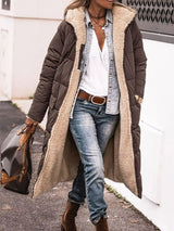 Women’s Reversible Quilted Hooded Winter Jacket – Thick Warm Long Coat