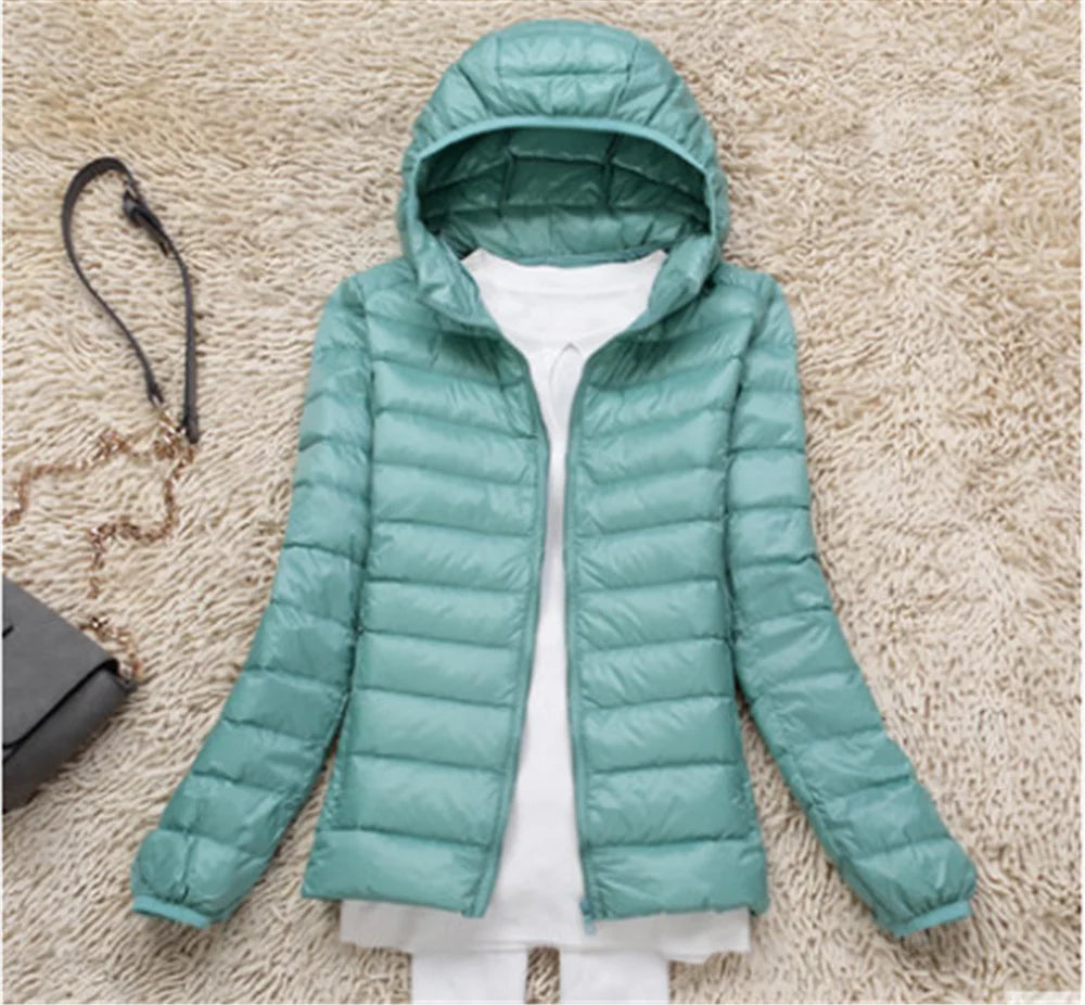 Women’s Ultra-Light Packable Puffer Jacket with Hood – Regular and Plus Size up to 3X