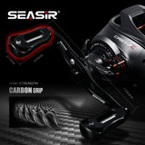 SEASIR Cast X2 Baitcasting Reel – 7.3:1 Gear Ratio, Hybrid Ceramic Bearings, Carbon Fiber Washer, Dual Bearing System & N52 Brake