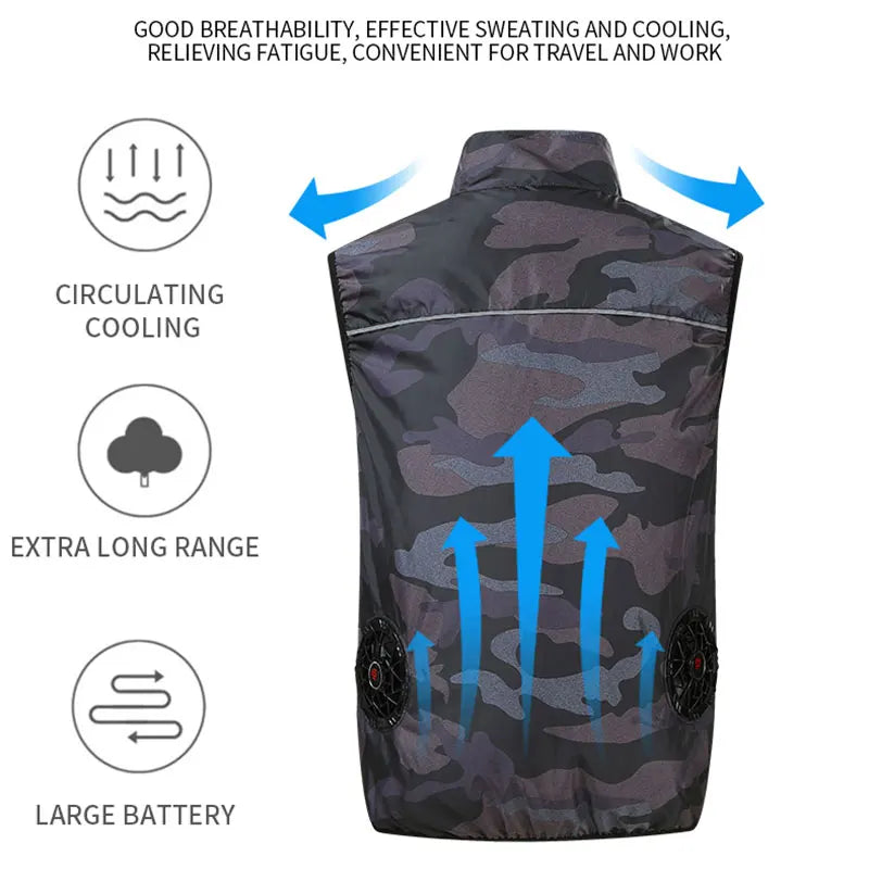 Men & Women Cooling Fan Vest