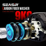 SEASIR Cast X2 Baitcasting Reel – 7.3:1 Gear Ratio, Hybrid Ceramic Bearings, Carbon Fiber Washer, Dual Bearing System & N52 Brake
