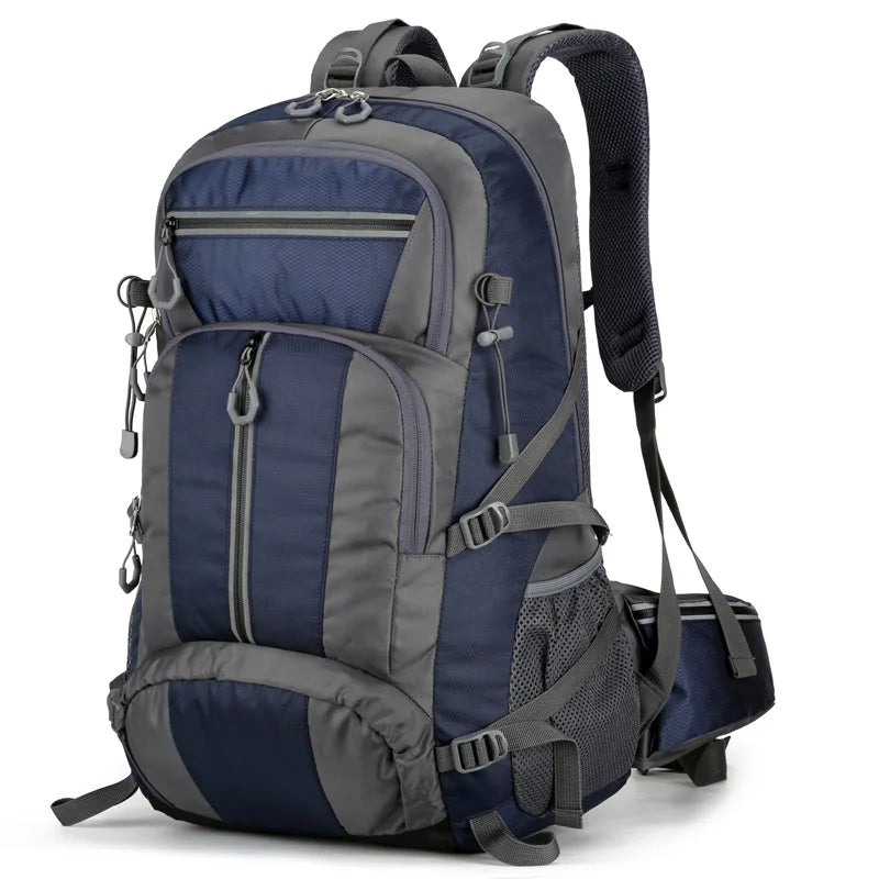 50L Nylon Backpack Camping Bag Outdoor Sport Hiking Trekking Climbing Travel Shoulder Reflective Shoes Luggage Outdoor Men Bag