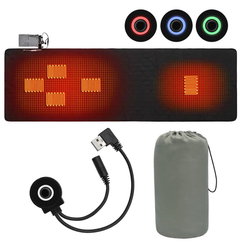 Outdoor USB Heated Sleeping Mat – Electric Camping Mattress Pad for Sleeping Bags