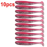 10pcs T-Tail Worm Soft Lures