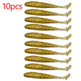 10pcs T-Tail Worm Soft Lures