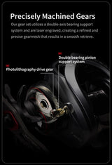 PURELURE ZANA Baitcasting Reel – 139g Aluminum Alloy Frame, 5.8g Spool, 7.6 Gear Ratio, 4KG Drag for Freshwater & Saltwater Fishing