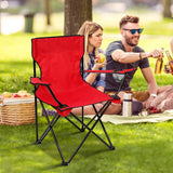 Foldable Camping Chair – Portable Outdoor Seat with Bottle Holder