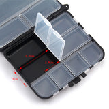 Portable 2-Layer Plastic Fishing Tackle Box – 12-Compartment Bait and Hook Storage Case