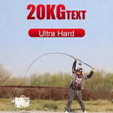 Telescopic Fishing Rod – 3.9m/4.2m/5.0m Carbon Surfcasting Rod, Travel Spinning & Baitcasting Rod with 20–250g Power Casting