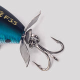 Kingdom GoldPop 35mm 5.4g Topwater Whopper Popper Fishing Lure Pike Fishing Floating Wobbler Artificial Hard Bait with Propeller